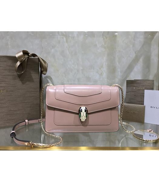 Bvlgari Original Leather Serpenti Forever 22cm Bag Nude Pink