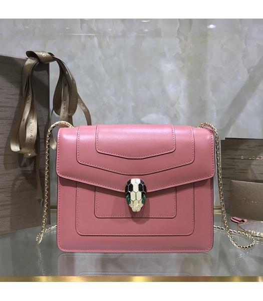 Bvlgari Original Leather Serpenti Forever 20cm Mini Bag Pink