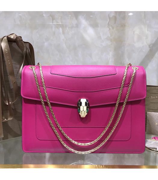 Bvlgari Original Leather Serpenti Forever 27cm Bag Fuchsia