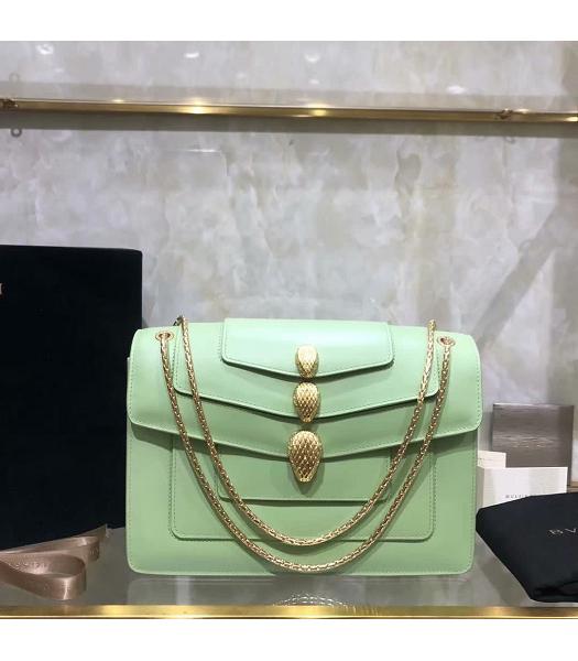 Bvlgari Original Leather Serpenti Forever Bag Green