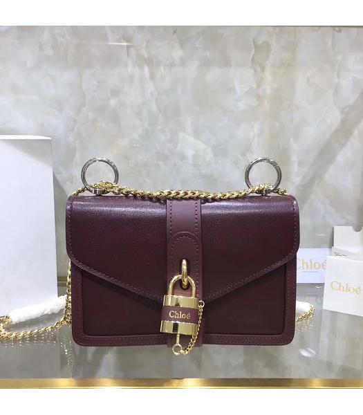 Chloe Original Leather Paddington Aby Chain Bag Jujube Red