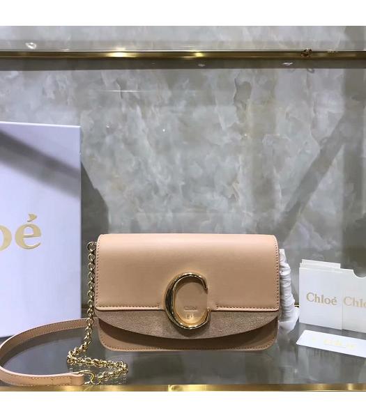 Chloe Original Calfskin Leather Shoulder Bag Apricot