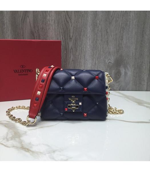 Valentino Blue Original Lambskin Garavani Candystud Mini Bag