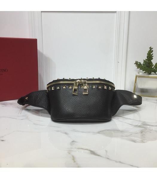 Valentino Black Original Garavani Free Rockstud Spike Small Bag