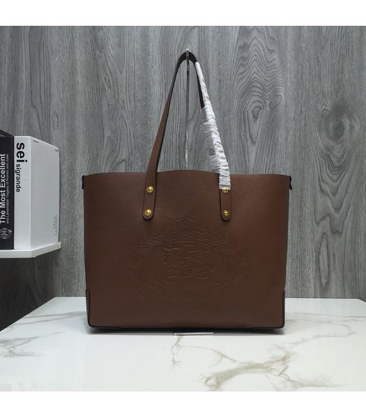 Burberry Original Calfskin Vintage Shopping Bag Brown