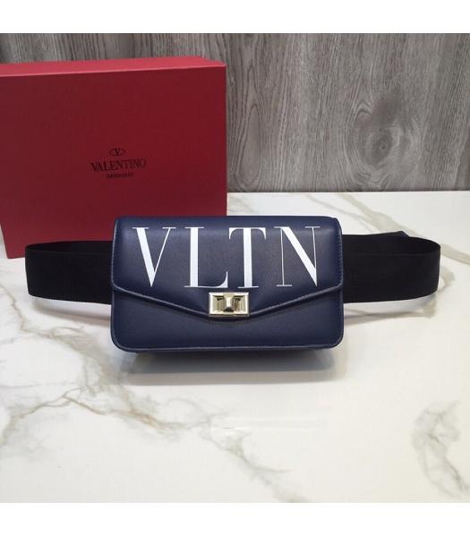 Valentino Original Calfskin Garavani Rockstud Belt Bag Dark Blue