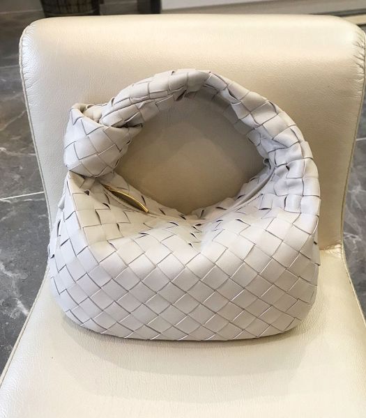 Bottega Veneta Jodie Offwhite Imported Weave Leather Hobo Bag