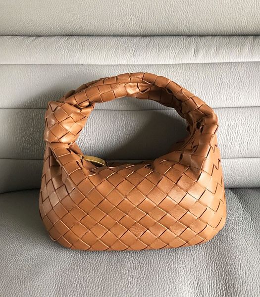 Bottega Veneta Jodie Brown Imported Weave Leather Hobo Bag