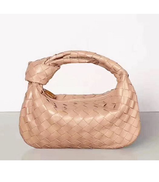 Bottega Veneta Jodie Nude Pink Imported Weave Leather Hobo Bag