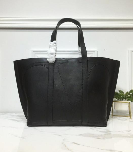 Valentino Vlogo Garavani Escape Black Original Calfskin 57cm Shopping Bag