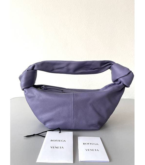 Bottega Veneta Purple Original Calfskin Leather Double Knot Mini Top Handle Bag