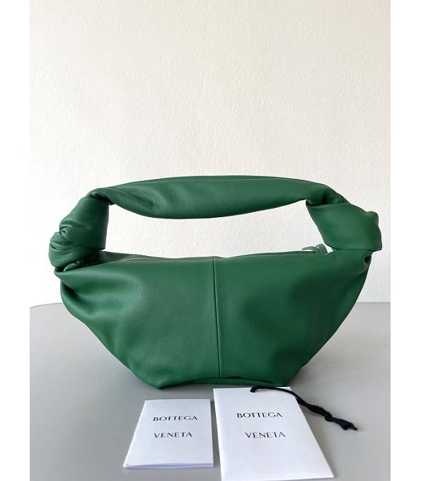 Bottega Veneta Green Original Calfskin Leather Double Knot Mini Top Handle Bag