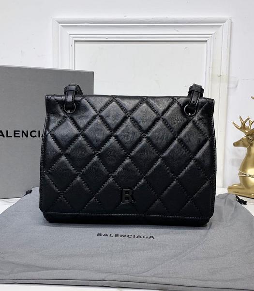 Balenciaga Black Soft Lambskin Leather 25cm Shoulder Bag