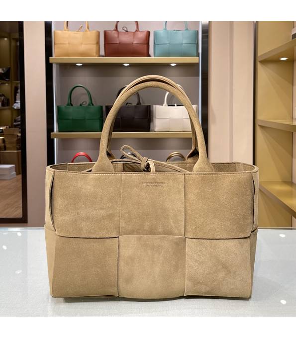 Bottega Veneta Apricot Original Suede Leather Arco 35cm Tote Bag