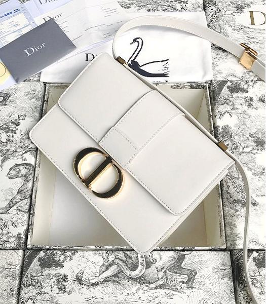 Christian Dior 30 Montaigne Original Leather Flap Bag White