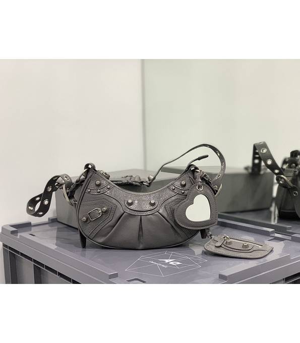 Balenciaga Grey Original Leather Le Cagole Xs Shoulder Bag