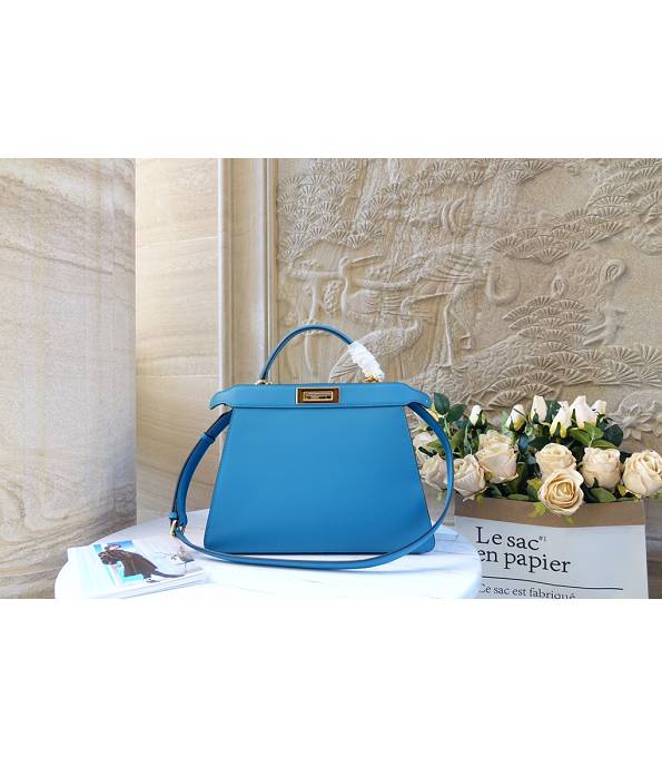 Fendi Sky Blue Original Leather 33cm Peekaboo ISeeU Bag