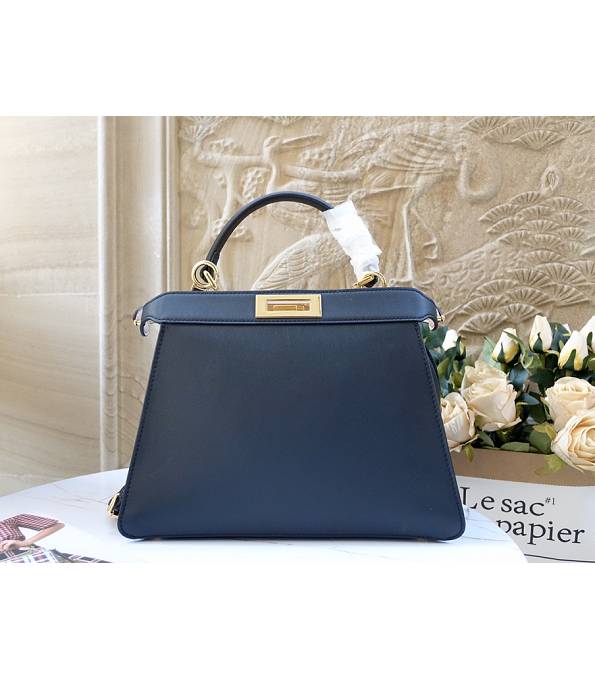 Fendi Blue Original Leather 33cm Peekaboo ISeeU Bag