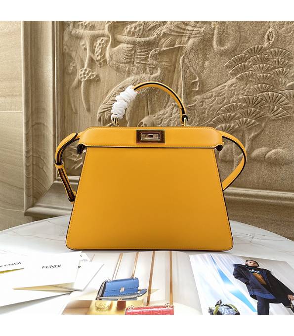 Fendi Orange Original Leather 27cm Peekaboo ISeeU Bag