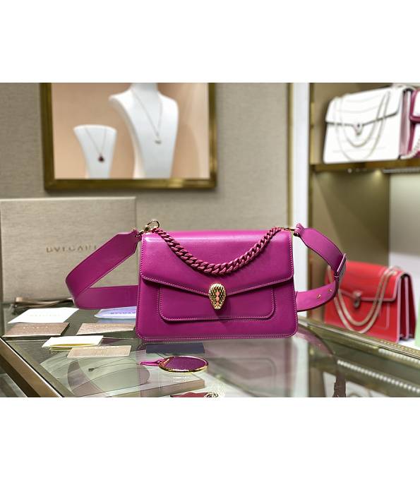 Bvlgari Serpenti Forever Purple Original Lambskin Leather 25cm Crossbody Bag