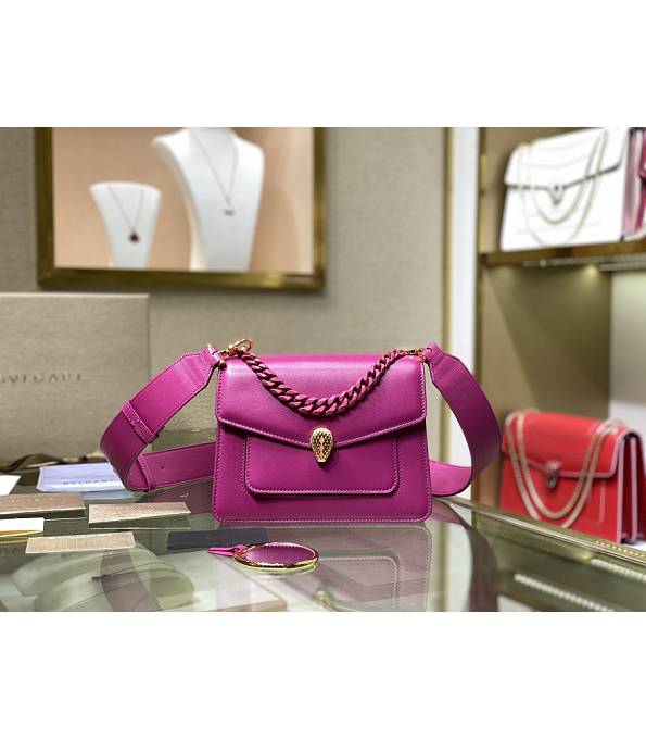 Bvlgari Serpenti Forever Purple Original Lambskin Leather 20cm Crossbody Bag