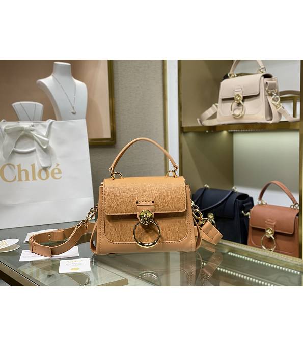 Chloe Tess Day Apricot Original Grained Calfskin Leather Mini Shoulder Bag