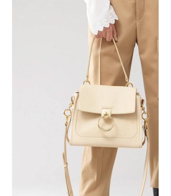 Chloe Tess Day Beige Original Grained Calfskin Leather Small Shoulder Bag