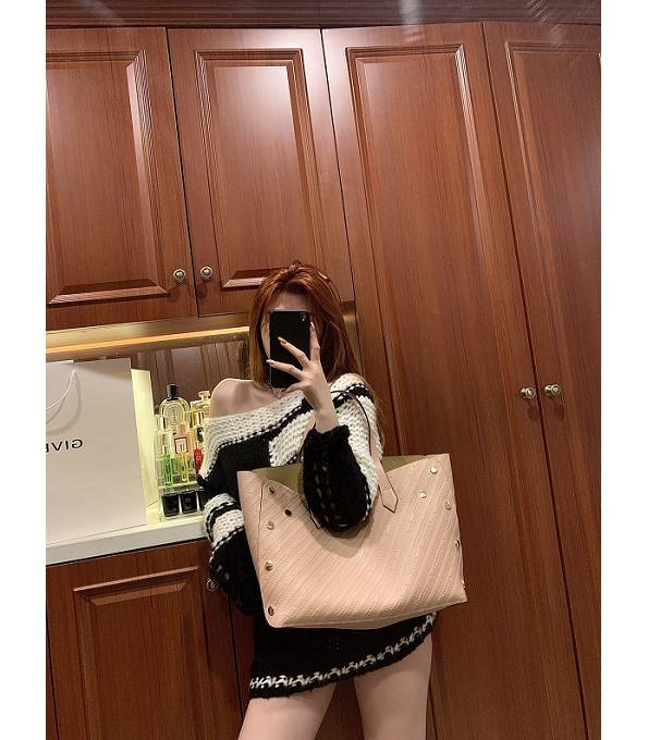 Givenchy Bond Pink Original Embossed Calfskin Leather Large Tote Shopping Bag