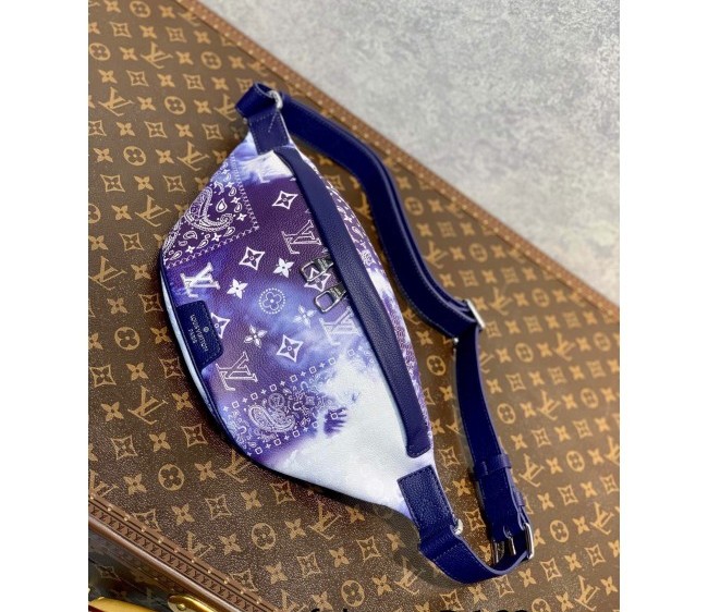 Louis Vuitton Discovery Bumbag in Blue Monogram Bandana Print M20587 2022