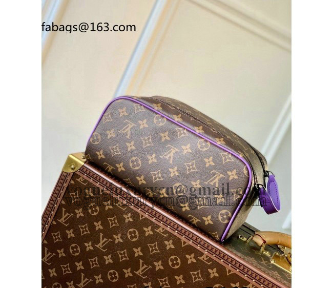 Louis Vuitton Dopp Kit Toilet Travel Pouch in Monogram Canvas M46253 Purple 2022