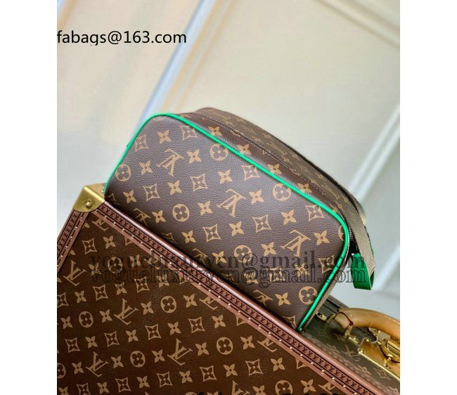 Louis Vuitton Dopp Kit Toilet Travel Pouch in Monogram Canvas M46253 Green 2022