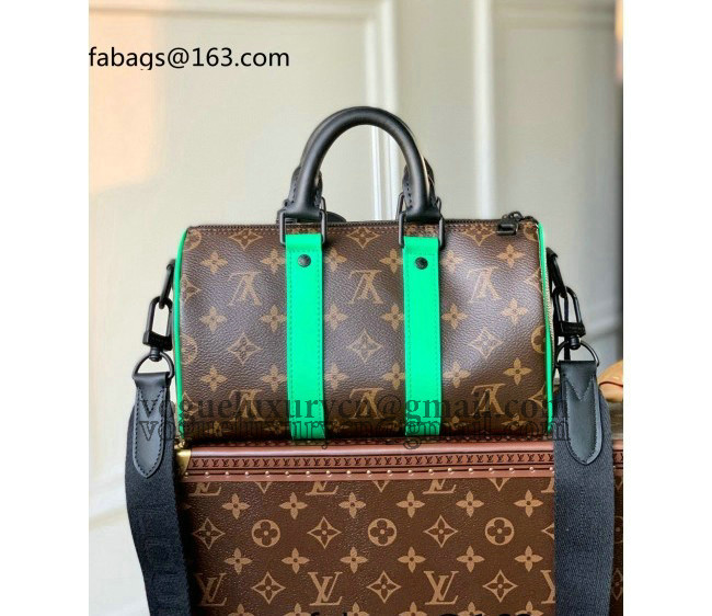 Louis Vuitton Keepall Bandouliere 25 Bag in Monogram Leather M46249 Green 2022