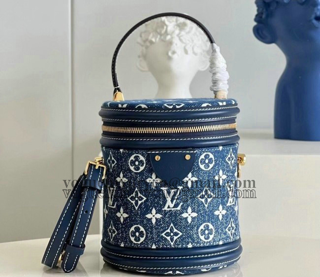 Louis Vuitton Cannes Beauty Case Bag in Denim Canvas M20363 Blue 2022