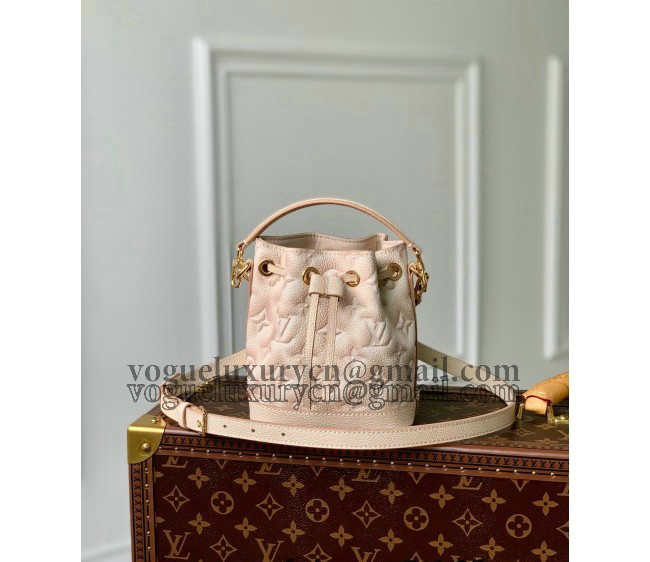 Louis Vuitton Nano Noe Bucket Bag in Monogram Leather M81463 Light Beige 2022