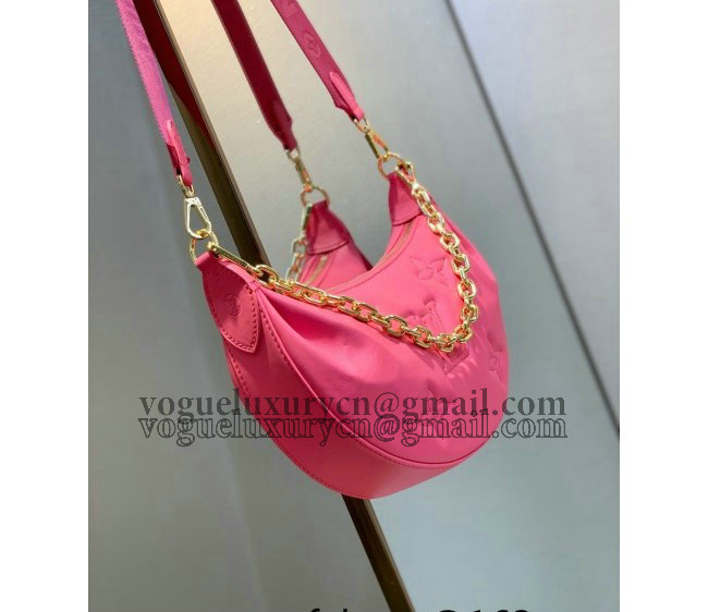 Louis Vuitton Over The Moon Bag in Monogram Embroidered Leather M59915 Dragon Fruit Pink 2022