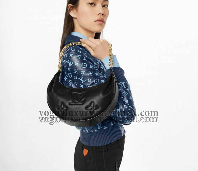 Louis Vuitton Over The Moon Bag in Monogram Embroidered Leather M59799 Black 2022