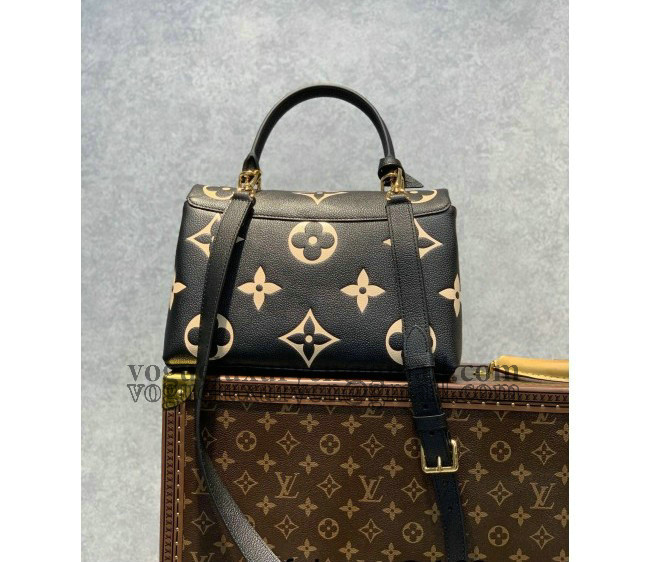 Louis Vuitton Madeleine MM Top Handle Bag in Bicolor Monogram Leather M46041 Black 2022