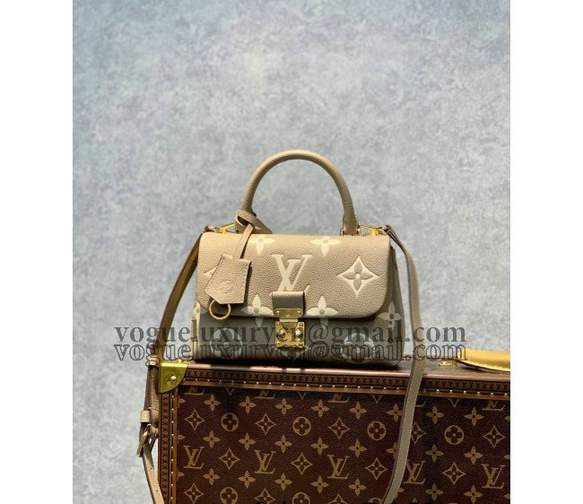 Louis Vuitton Madeleine BB Top Handle Bag in Bicolor Monogram Leather M45978 Grey 2022