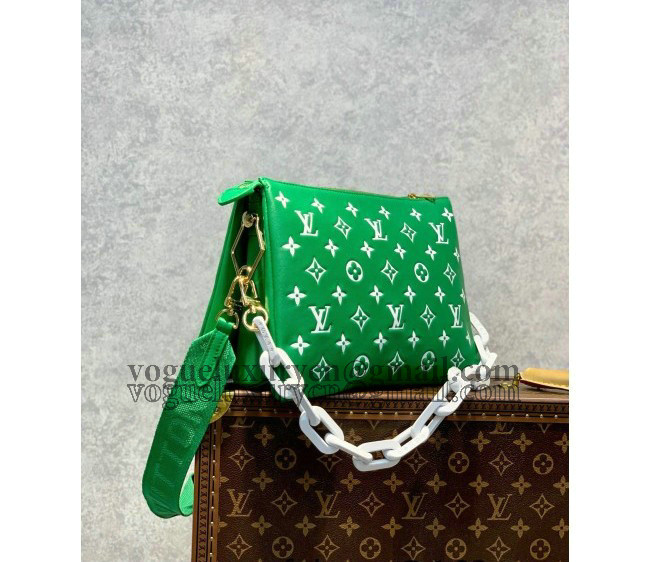 Louis Vuitton Coussin PM in Bicolor Monogram Leather M20760 Green 2022