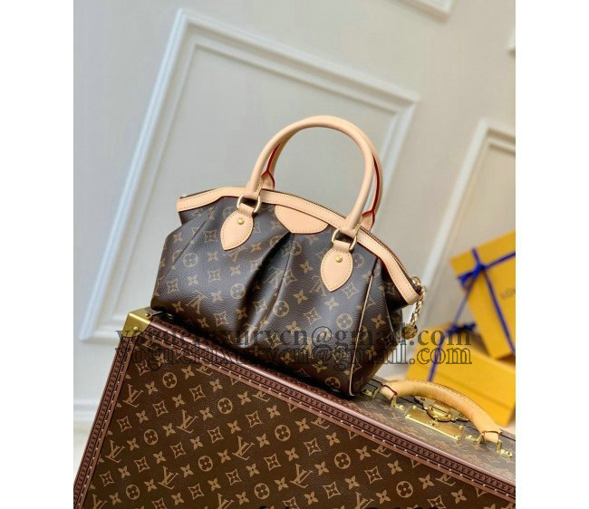 Louis Vuitton Tivoli Bowling PM Bag in Monogram Canvas M40143 Nude 2022