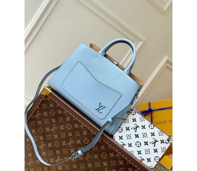 Louis Vuitton Marelle Tote MM Bag in Epi Leather M59954 Blue 2022