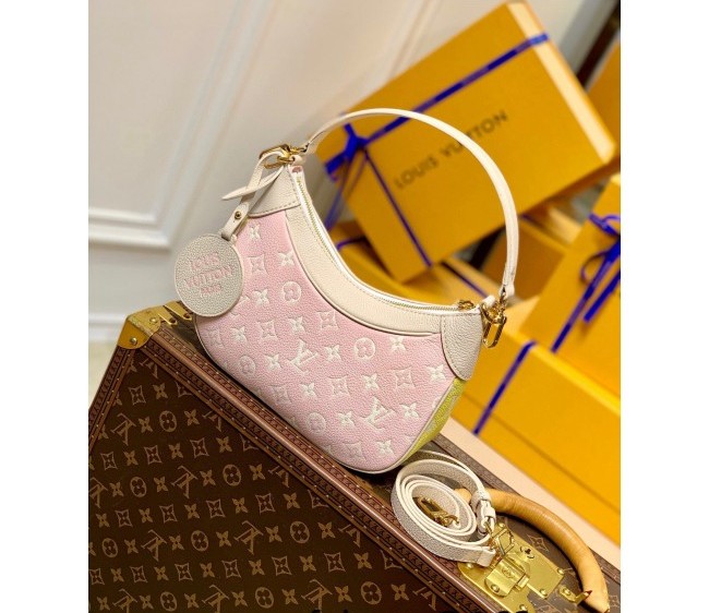 Louis Vuitton Bagatelle BB Mini Hobo bag in Monogram Different-Colored Leather M46113 Beige/Yellow/Pink 2022