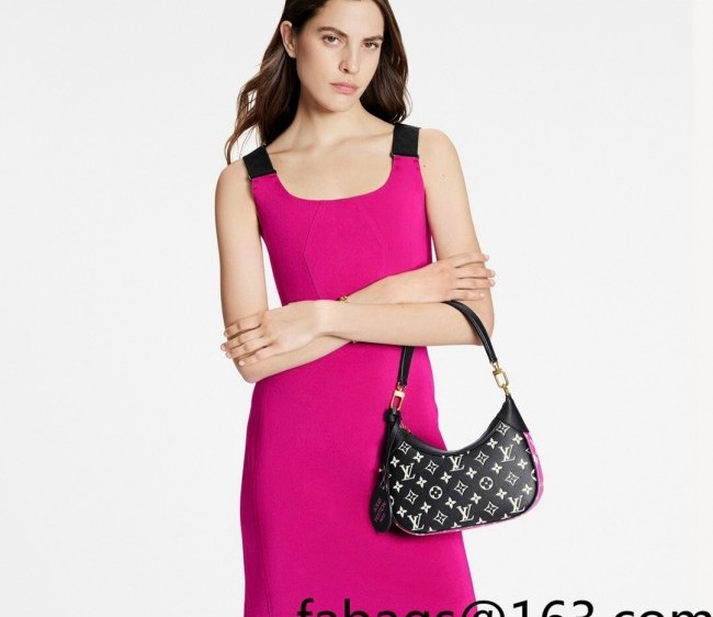 Louis Vuitton Bagatelle BB Mini Hobo bag in Monogram Different-Colored Leather M46091 Black/White/Pink 2022