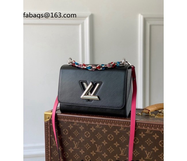 Louis Vuitton Twist MM Bag with Plexiglass Chain M57654 Black 2022