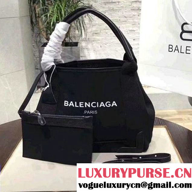 Balenciaga Denim Navy Cabas Mini Bag Black 2017 (JM-7111538 )