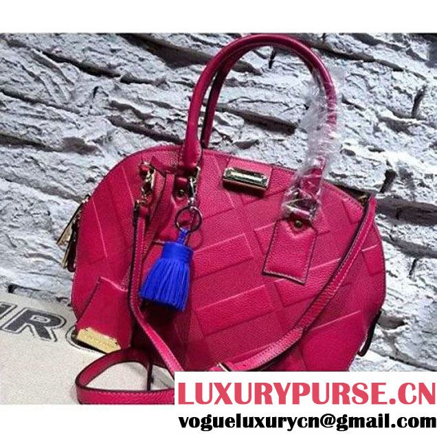 Burberry Small Orchard in Rose Red Embossed Check Leather (AILEGOU-041304 )