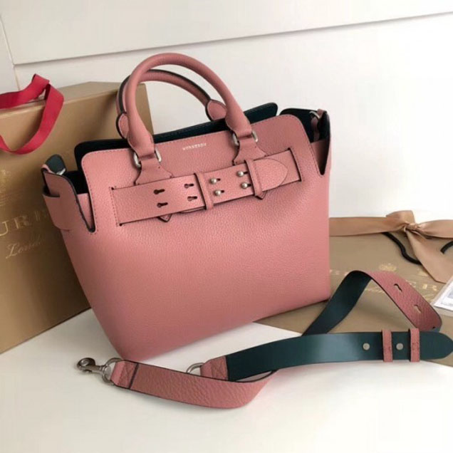 Burberry Small Leather Belt Top Handle Bag Pink 2018 Collection