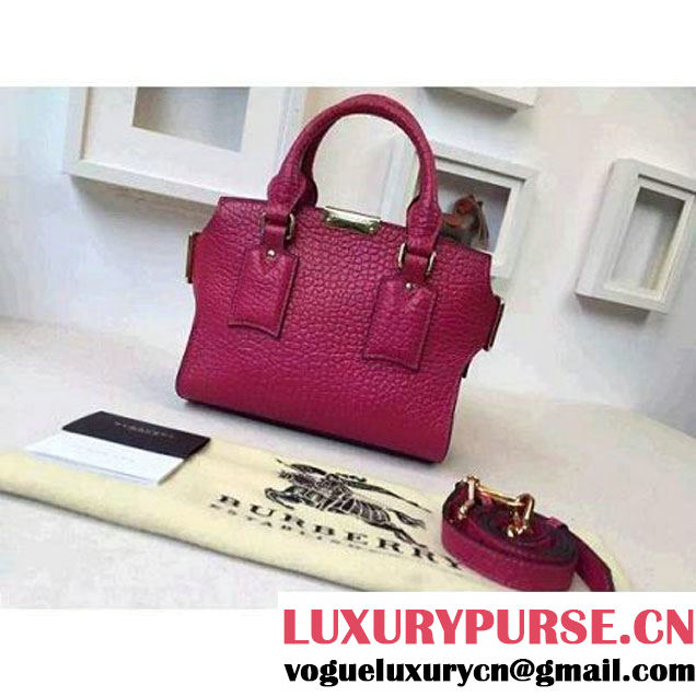 Burberry Small Signature Grain Leather Tote Bag In Fuchsia (2A016-080533 )