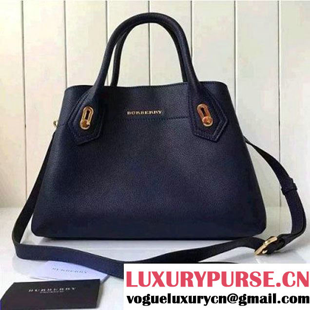 Burberry Small Milton Bag In Grainy Leather Deep Blue 2016 (2A016-6051804 )