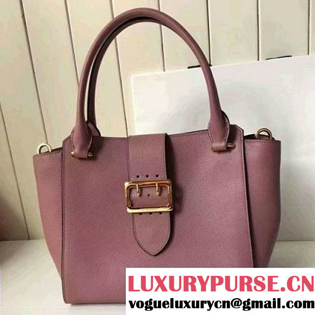 Burberry Medium Buckle Tote In Grainy Leather Pink 2016 (2A016-6082707 )